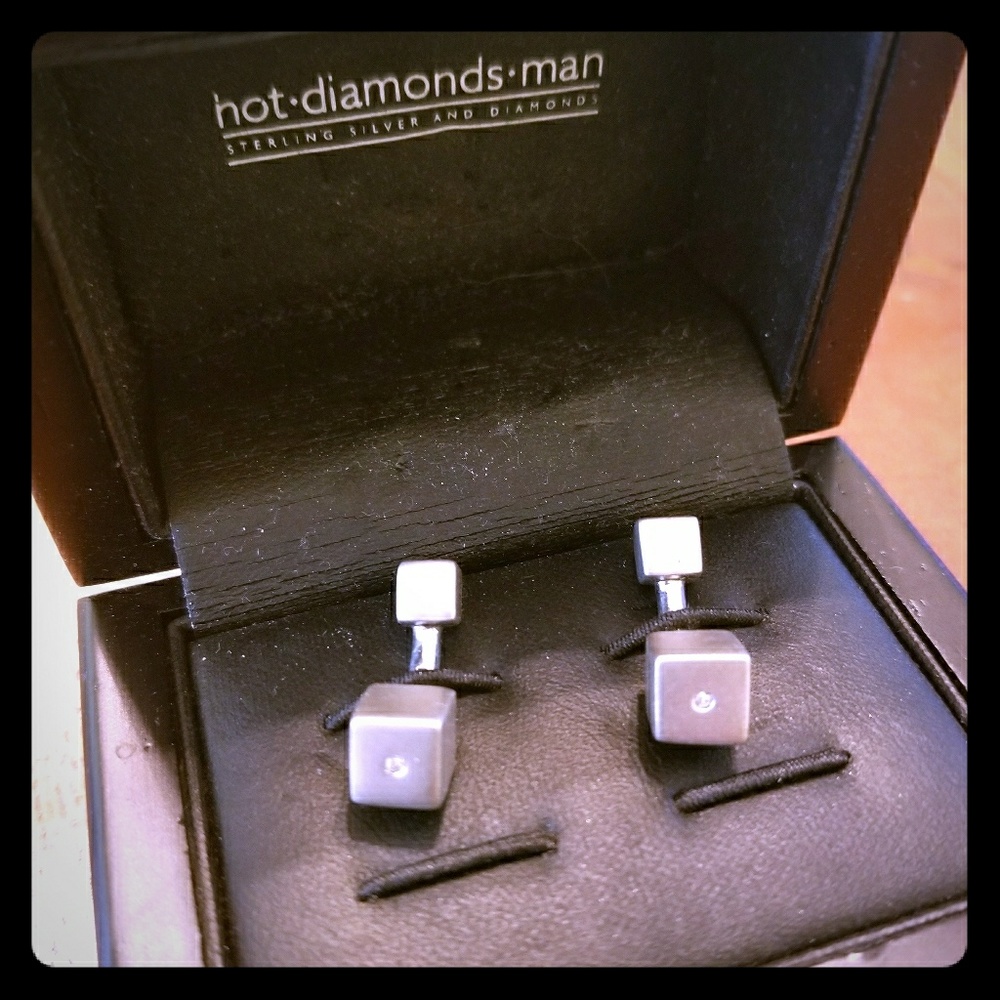 Diamond cufflinks